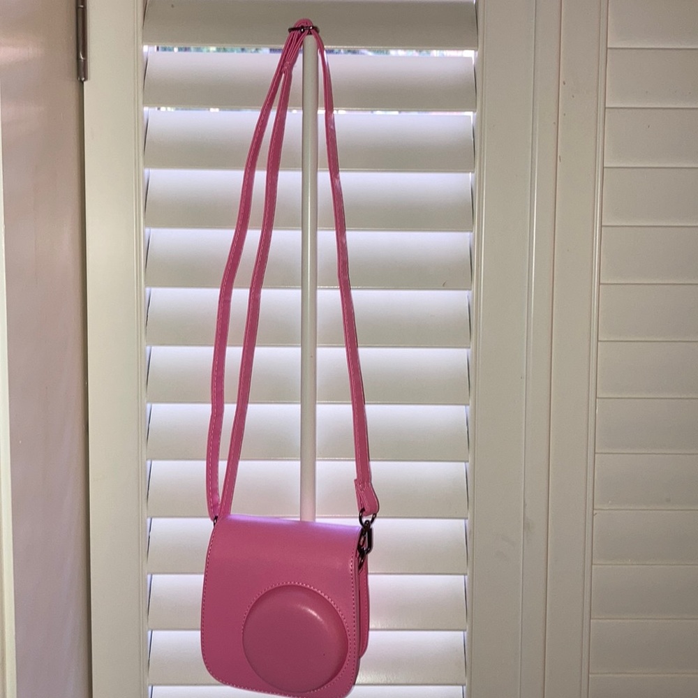 Polaroid camera pink case with removable strap